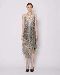 John Richmond Abito Midi Con Scollo A V