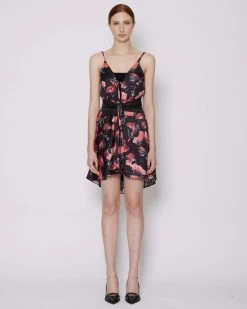 John Richmond Abito Corto Con Bretelle Sottili