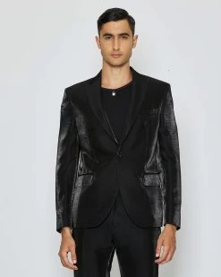 John Richmond Blazer Monopetto Con Tasche A Filetto