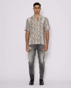 John Richmond Camicia Con Pattern Tone Sur Tone