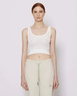 John Richmond Canotta Corta Con Ricamo Tone Sur Tone