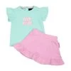 Completo T-shirt E Minigonna Con Volant