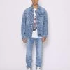 John Richmond Giacca In Denim Con Pattern Effetto Used