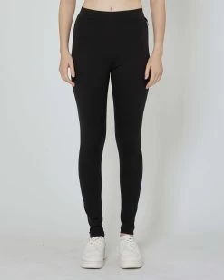 John Richmond Leggings Con Etichetta Metallica Sul Davanti