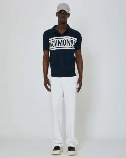 John Richmond Polo Con Logo Bicolor Sul Davanti