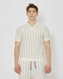 John Richmond Polo Con Righe E Scollo A V