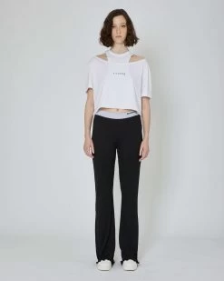 John Richmond T-shirt Crop Con Logo Stampato